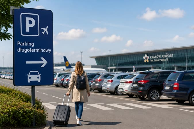 Parking długoterminowy przy lotnisku Kraków Balice